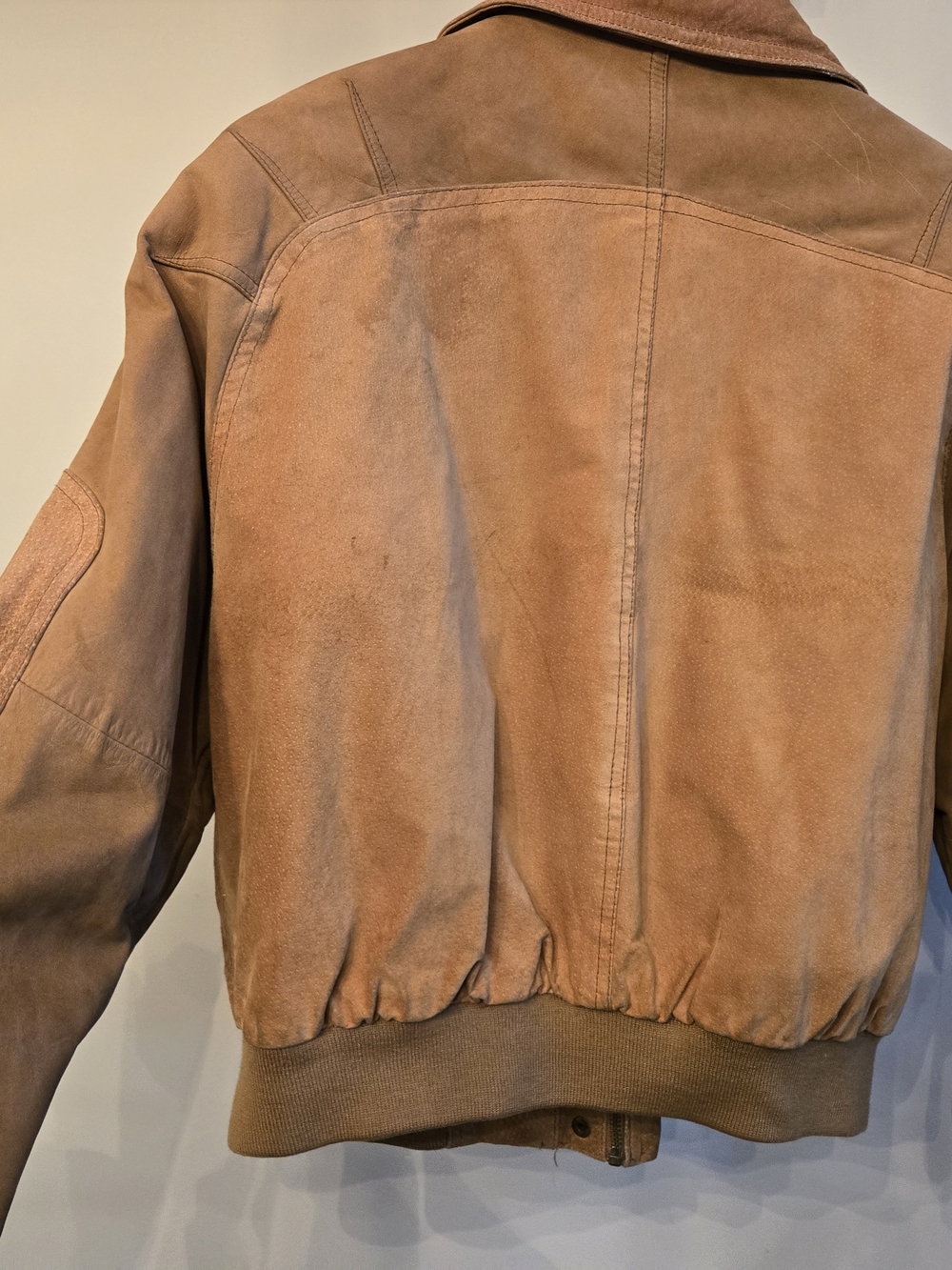 Vintage DJI Leather Bomber Jacket 80's - Picture 7 of 13